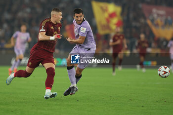 2024-09-26 - Rome, Italy 26.9.2024: Artem Dovbyk of Roma, Vivian of Athletic Bilbao during the UEFA Europa League 2024-2025 day 1, football match between AS Roma vs Athletic Club Bilbao at Olympic Stadium in Rome. - AS ROMA VS ATHLETIC BILBAO - UEFA EUROPA LEAGUE - SOCCER