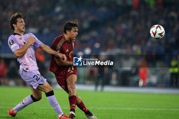 2024-09-26 - Rome, Italy 26.9.2024: Unai Gomez of Athletic Bilbao, Paulo Dybala of Roma during the UEFA Europa League 2024-2025 day 1, football match between AS Roma vs Athletic Club Bilbao at Olympic Stadium in Rome. - AS ROMA VS ATHLETIC BILBAO - UEFA EUROPA LEAGUE - SOCCER