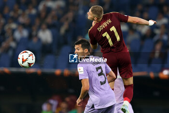 2024-09-26 - Rome, Italy 26.9.2024: Vivian of Athletic Bilbao, Artem Dovbyk of Roma during the UEFA Europa League 2024-2025 day 1, football match between AS Roma vs Athletic Club Bilbao at Olympic Stadium in Rome. - AS ROMA VS ATHLETIC BILBAO - UEFA EUROPA LEAGUE - SOCCER