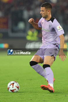 2024-09-26 - Rome, Italy 26.9.2024: Guruzeta of Athletic Bilbao during the UEFA Europa League 2024-2025 day 1, football match between AS Roma vs Athletic Club Bilbao at Olympic Stadium in Rome. - AS ROMA VS ATHLETIC BILBAO - UEFA EUROPA LEAGUE - SOCCER