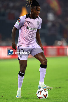 2024-09-26 - Rome, Italy 26.9.2024: Nico Williams of Athletic Bilbao during the UEFA Europa League 2024-2025 day 1, football match between AS Roma vs Athletic Club Bilbao at Olympic Stadium in Rome. - AS ROMA VS ATHLETIC BILBAO - UEFA EUROPA LEAGUE - SOCCER