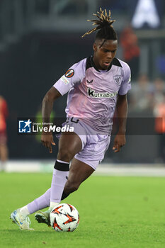 2024-09-26 - Rome, Italy 26.9.2024: Nico Williams of Athletic Bilbao during the UEFA Europa League 2024-2025 day 1, football match between AS Roma vs Athletic Club Bilbao at Olympic Stadium in Rome. - AS ROMA VS ATHLETIC BILBAO - UEFA EUROPA LEAGUE - SOCCER