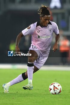 2024-09-26 - Rome, Italy 26.9.2024: Nico Williams of Athletic Bilbao during the UEFA Europa League 2024-2025 day 1, football match between AS Roma vs Athletic Club Bilbao at Olympic Stadium in Rome. - AS ROMA VS ATHLETIC BILBAO - UEFA EUROPA LEAGUE - SOCCER