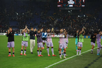 2024-09-26 - Rome, Italy 26.9.2024: Athletic Club players greets fans at end UEFA Europa League 2024-2025 day 1, football match between AS Roma vs Athletic Club Bilbao at Olympic Stadium in Rome. - AS ROMA VS ATHLETIC BILBAO - UEFA EUROPA LEAGUE - SOCCER