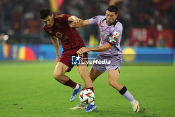 2024-09-26 - Rome, Italy 26.9.2024: Matias Soule of Roma, Nunez of Athletic Bilbao during the UEFA Europa League 2024-2025 day 1, football match between AS Roma vs Athletic Club Bilbao at Olympic Stadium in Rome. - AS ROMA VS ATHLETIC BILBAO - UEFA EUROPA LEAGUE - SOCCER