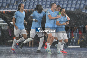 2024-10-03 - Pedro of S.S. Lazio celebrates after scoring the gol of 1-0 during the UEFA Europa League 2024/25 League Phase MD2 match between S.S. Lazio and O.G.C. Nice at Olympic Stadium on October 3, 2024 in Rome, Italy. - SS LAZIO VS OGC NICE - UEFA EUROPA LEAGUE - SOCCER