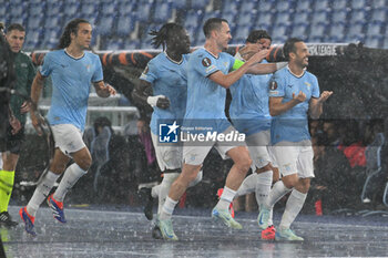 2024-10-03 - Pedro of S.S. Lazio celebrates after scoring the gol of 1-0 during the UEFA Europa League 2024/25 League Phase MD2 match between S.S. Lazio and O.G.C. Nice at Olympic Stadium on October 3, 2024 in Rome, Italy. - SS LAZIO VS OGC NICE - UEFA EUROPA LEAGUE - SOCCER