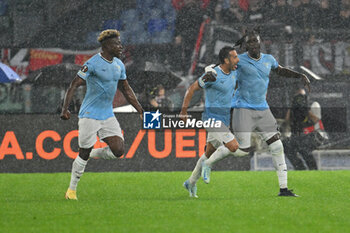 2024-10-03 - Pedro of S.S. Lazio celebrates after scoring the gol of 1-0 during the UEFA Europa League 2024/25 League Phase MD2 match between S.S. Lazio and O.G.C. Nice at Olympic Stadium on October 3, 2024 in Rome, Italy. - SS LAZIO VS OGC NICE - UEFA EUROPA LEAGUE - SOCCER