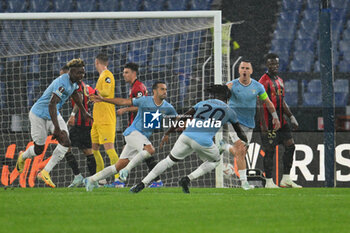 2024-10-03 - Pedro of S.S. Lazio celebrates after scoring the gol of 1-0 during the UEFA Europa League 2024/25 League Phase MD2 match between S.S. Lazio and O.G.C. Nice at Olympic Stadium on October 3, 2024 in Rome, Italy. - SS LAZIO VS OGC NICE - UEFA EUROPA LEAGUE - SOCCER