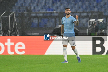 2024-10-03 - Valentin Castellanos of S.S. Lazio celebrates after scoring the gol of 2-0 during the UEFA Europa League 2024/25 League Phase MD2 match between S.S. Lazio and O.G.C. Nice at Olympic Stadium on October 3, 2024 in Rome, Italy. - SS LAZIO VS OGC NICE - UEFA EUROPA LEAGUE - SOCCER