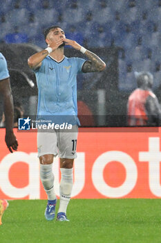 2024-10-03 - Valentin Castellanos of S.S. Lazio celebrates after scoring the gol of 2-0 during the UEFA Europa League 2024/25 League Phase MD2 match between S.S. Lazio and O.G.C. Nice at Olympic Stadium on October 3, 2024 in Rome, Italy. - SS LAZIO VS OGC NICE - UEFA EUROPA LEAGUE - SOCCER