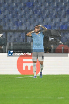 2024-10-03 - Valentin Castellanos of S.S. Lazio celebrates after scoring the gol of 2-0 during the UEFA Europa League 2024/25 League Phase MD2 match between S.S. Lazio and O.G.C. Nice at Olympic Stadium on October 3, 2024 in Rome, Italy. - SS LAZIO VS OGC NICE - UEFA EUROPA LEAGUE - SOCCER