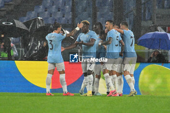 2024-10-03 - Valentin Castellanos of S.S. Lazio celebrates after scoring the gol of 2-0 during the UEFA Europa League 2024/25 League Phase MD2 match between S.S. Lazio and O.G.C. Nice at Olympic Stadium on October 3, 2024 in Rome, Italy. - SS LAZIO VS OGC NICE - UEFA EUROPA LEAGUE - SOCCER