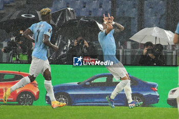 2024-10-03 - Valentin Castellanos of S.S. Lazio celebrates after scoring the gol of 2-0 during the UEFA Europa League 2024/25 League Phase MD2 match between S.S. Lazio and O.G.C. Nice at Olympic Stadium on October 3, 2024 in Rome, Italy. - SS LAZIO VS OGC NICE - UEFA EUROPA LEAGUE - SOCCER