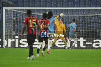 2024-10-03 - Valentin Castellanos of S.S. Lazio is scoring the goal of 2-0 during the UEFA Europa League 2024/25 League Phase MD2 match between S.S. Lazio and O.G.C. Nice at Olympic Stadium on October 3, 2024 in Rome, Italy. - SS LAZIO VS OGC NICE - UEFA EUROPA LEAGUE - SOCCER