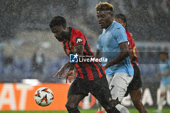 2024-10-03 - Jeremie Boga of O.G.C. Nice is scoring the goal of 2-1 during the UEFA Europa League 2024/25 League Phase MD2 match between S.S. Lazio and O.G.C. Nice at Olympic Stadium on October 3, 2024 in Rome, Italy. - SS LAZIO VS OGC NICE - UEFA EUROPA LEAGUE - SOCCER