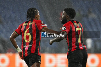 2024-10-03 - Jeremie Boga of O.G.C. Nice celebrates after scoring the gol of 2-1 during the UEFA Europa League 2024/25 League Phase MD2 match between S.S. Lazio and O.G.C. Nice at Olympic Stadium on October 3, 2024 in Rome, Italy. - SS LAZIO VS OGC NICE - UEFA EUROPA LEAGUE - SOCCER