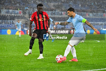 2024-10-03 - Mattia Zaccagni of S.S. Lazio in action during the UEFA Europa League 2024/25 League Phase MD2 match between S.S. Lazio and O.G.C. Nice at Olympic Stadium on October 3, 2024 in Rome, Italy. - SS LAZIO VS OGC NICE - UEFA EUROPA LEAGUE - SOCCER