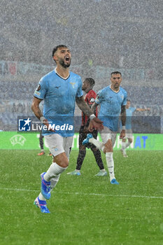 2024-10-03 - Valentin Castellanos of S.S. Lazio celebrates after scoring the gol of 3-1 during the UEFA Europa League 2024/25 League Phase MD2 match between S.S. Lazio and O.G.C. Nice at Olympic Stadium on October 3, 2024 in Rome, Italy. - SS LAZIO VS OGC NICE - UEFA EUROPA LEAGUE - SOCCER