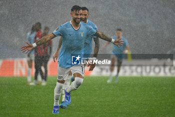 2024-10-03 - Valentin Castellanos of S.S. Lazio celebrates after scoring the gol of 3-1 during the UEFA Europa League 2024/25 League Phase MD2 match between S.S. Lazio and O.G.C. Nice at Olympic Stadium on October 3, 2024 in Rome, Italy. - SS LAZIO VS OGC NICE - UEFA EUROPA LEAGUE - SOCCER