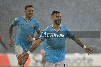 2024-10-03 - Valentin Castellanos of S.S. Lazio celebrates after scoring the gol of 3-1 during the UEFA Europa League 2024/25 League Phase MD2 match between S.S. Lazio and O.G.C. Nice at Olympic Stadium on October 3, 2024 in Rome, Italy. - SS LAZIO VS OGC NICE - UEFA EUROPA LEAGUE - SOCCER