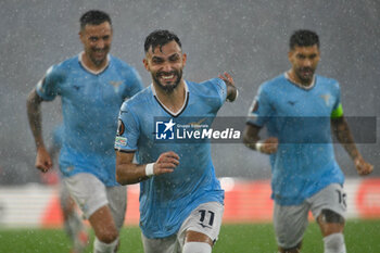 2024-10-03 - Valentin Castellanos of S.S. Lazio celebrates after scoring the gol of 3-1 during the UEFA Europa League 2024/25 League Phase MD2 match between S.S. Lazio and O.G.C. Nice at Olympic Stadium on October 3, 2024 in Rome, Italy. - SS LAZIO VS OGC NICE - UEFA EUROPA LEAGUE - SOCCER