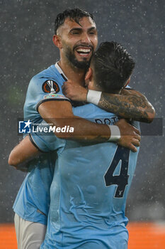 2024-10-03 - Valentin Castellanos of S.S. Lazio celebrates after scoring the gol of 3-1 during the UEFA Europa League 2024/25 League Phase MD2 match between S.S. Lazio and O.G.C. Nice at Olympic Stadium on October 3, 2024 in Rome, Italy. - SS LAZIO VS OGC NICE - UEFA EUROPA LEAGUE - SOCCER