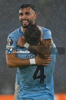 2024-10-03 - Valentin Castellanos of S.S. Lazio celebrates after scoring the gol of 3-1 during the UEFA Europa League 2024/25 League Phase MD2 match between S.S. Lazio and O.G.C. Nice at Olympic Stadium on October 3, 2024 in Rome, Italy. - SS LAZIO VS OGC NICE - UEFA EUROPA LEAGUE - SOCCER