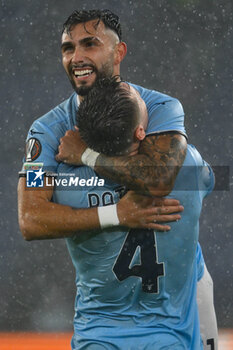 2024-10-03 - Valentin Castellanos of S.S. Lazio celebrates after scoring the gol of 3-1 during the UEFA Europa League 2024/25 League Phase MD2 match between S.S. Lazio and O.G.C. Nice at Olympic Stadium on October 3, 2024 in Rome, Italy. - SS LAZIO VS OGC NICE - UEFA EUROPA LEAGUE - SOCCER