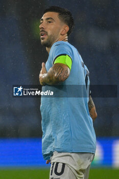 2024-10-03 - Mattia Zaccagni of S.S. Lazio celebrates after scoring the gol of of 4-1 during the UEFA Europa League 2024/25 League Phase MD2 match between S.S. Lazio and O.G.C. Nice at Olympic Stadium on October 3, 2024 in Rome, Italy. - SS LAZIO VS OGC NICE - UEFA EUROPA LEAGUE - SOCCER