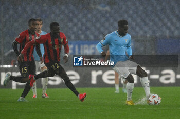 2024-10-03 - Tanguy NDombele of O.G.C. Nice and Boulaye Dia of S.S. Lazio in action during the UEFA Europa League 2024/25 League Phase MD2 match between S.S. Lazio and O.G.C. Nice at Olympic Stadium on October 3, 2024 in Rome, Italy. - SS LAZIO VS OGC NICE - UEFA EUROPA LEAGUE - SOCCER