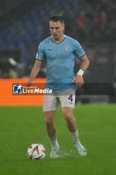 2024-10-03 - Patric of S.S. Lazio in action during the UEFA Europa League 2024/25 League Phase MD2 match between S.S. Lazio and O.G.C. Nice at Olympic Stadium on October 3, 2024 in Rome, Italy. - SS LAZIO VS OGC NICE - UEFA EUROPA LEAGUE - SOCCER