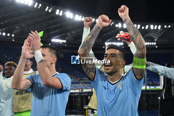 2024-10-03 - Patric and Mattia Zaccagni of S.S. Lazio during the UEFA Europa League 2024/25 League Phase MD2 match between S.S. Lazio and O.G.C. Nice at Olympic Stadium on October 3, 2024 in Rome, Italy. - SS LAZIO VS OGC NICE - UEFA EUROPA LEAGUE - SOCCER