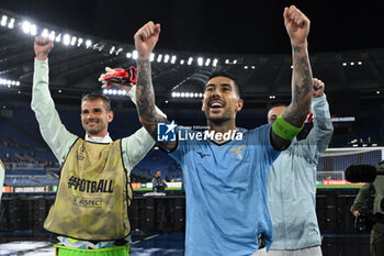 2024-10-03 - Ivan Provedel and Mattia Zaccagni of S.S. Lazio during the UEFA Europa League 2024/25 League Phase MD2 match between S.S. Lazio and O.G.C. Nice at Olympic Stadium on October 3, 2024 in Rome, Italy. - SS LAZIO VS OGC NICE - UEFA EUROPA LEAGUE - SOCCER