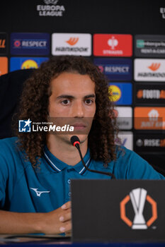 2024-10-02 - Lazio’s Matteo Guendouzi attends during the UEFA Europa League 2024/25 League Phase MD2  press conference at Formello Training Center on October 02, 2024 in Rome, Italy.  Sport - Soccer  - LAZIO CALCIO - PRESS CONFERENCE - UEFA EUROPA LEAGUE - SOCCER