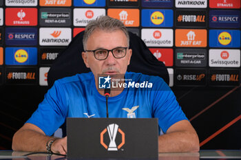 2024-10-02 - SS Lazio head coach Marco Baroni attends during the UEFA Europa League 2024/25 League Phase MD2  press conference at Formello Training Center on October 02, 2024 in Rome, Italy.  Sport - Soccer  - LAZIO CALCIO - PRESS CONFERENCE - UEFA EUROPA LEAGUE - SOCCER