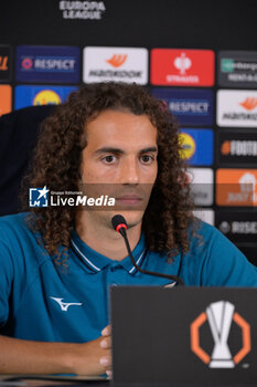 2024-10-02 - Lazio’s Matteo Guendouzi attends during the UEFA Europa League 2024/25 League Phase MD2  press conference at Formello Training Center on October 02, 2024 in Rome, Italy.  Sport - Soccer  - LAZIO CALCIO - PRESS CONFERENCE - UEFA EUROPA LEAGUE - SOCCER