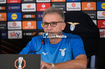 2024-10-02 - SS Lazio head coach Marco Baroni attends during the UEFA Europa League 2024/25 League Phase MD2  press conference at Formello Training Center on October 02, 2024 in Rome, Italy.  Sport - Soccer  - LAZIO CALCIO - PRESS CONFERENCE - UEFA EUROPA LEAGUE - SOCCER