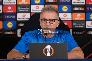 2024-10-02 - SS Lazio head coach Marco Baroni attends during the UEFA Europa League 2024/25 League Phase MD2  press conference at Formello Training Center on October 02, 2024 in Rome, Italy.  Sport - Soccer  - LAZIO CALCIO - PRESS CONFERENCE - UEFA EUROPA LEAGUE - SOCCER