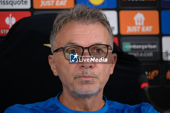 2024-10-02 - SS Lazio head coach Marco Baroni attends during the UEFA Europa League 2024/25 League Phase MD2  press conference at Formello Training Center on October 02, 2024 in Rome, Italy.  Sport - Soccer  - LAZIO CALCIO - PRESS CONFERENCE - UEFA EUROPA LEAGUE - SOCCER