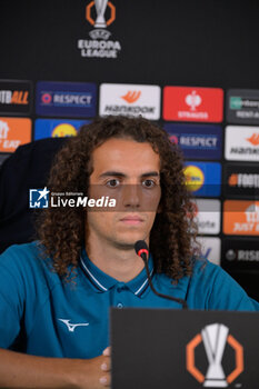 2024-10-02 - Lazio’s Matteo Guendouzi attends during the UEFA Europa League 2024/25 League Phase MD2  press conference at Formello Training Center on October 02, 2024 in Rome, Italy.  Sport - Soccer  - LAZIO CALCIO - PRESS CONFERENCE - UEFA EUROPA LEAGUE - SOCCER