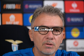 2024-10-02 - SS Lazio head coach Marco Baroni attends during the UEFA Europa League 2024/25 League Phase MD2  press conference at Formello Training Center on October 02, 2024 in Rome, Italy.  Sport - Soccer  - LAZIO CALCIO - PRESS CONFERENCE - UEFA EUROPA LEAGUE - SOCCER