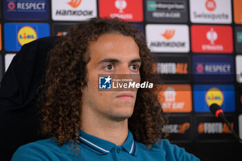 2024-10-02 - Lazio’s Matteo Guendouzi attends during the UEFA Europa League 2024/25 League Phase MD2  press conference at Formello Training Center on October 02, 2024 in Rome, Italy.  Sport - Soccer  - LAZIO CALCIO - PRESS CONFERENCE - UEFA EUROPA LEAGUE - SOCCER