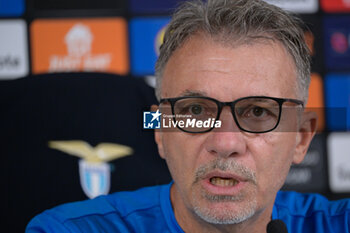 2024-10-02 - SS Lazio head coach Marco Baroni attends during the UEFA Europa League 2024/25 League Phase MD2  press conference at Formello Training Center on October 02, 2024 in Rome, Italy.  Sport - Soccer  - LAZIO CALCIO - PRESS CONFERENCE - UEFA EUROPA LEAGUE - SOCCER