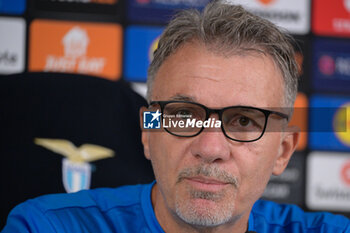 2024-10-02 - SS Lazio head coach Marco Baroni attends during the UEFA Europa League 2024/25 League Phase MD2  press conference at Formello Training Center on October 02, 2024 in Rome, Italy.  Sport - Soccer  - LAZIO CALCIO - PRESS CONFERENCE - UEFA EUROPA LEAGUE - SOCCER