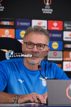 2024-10-02 - SS Lazio head coach Marco Baroni attends during the UEFA Europa League 2024/25 League Phase MD2  press conference at Formello Training Center on October 02, 2024 in Rome, Italy.  Sport - Soccer  - LAZIO CALCIO - PRESS CONFERENCE - UEFA EUROPA LEAGUE - SOCCER