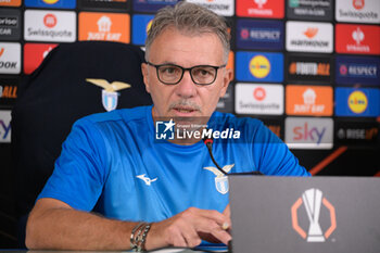 2024-10-02 - SS Lazio head coach Marco Baroni attends during the UEFA Europa League 2024/25 League Phase MD2  press conference at Formello Training Center on October 02, 2024 in Rome, Italy.  Sport - Soccer  - LAZIO CALCIO - PRESS CONFERENCE - UEFA EUROPA LEAGUE - SOCCER