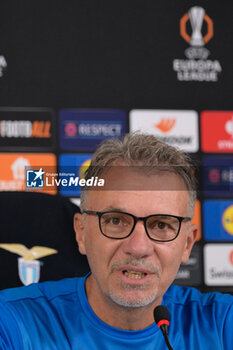 2024-10-02 - SS Lazio head coach Marco Baroni attends during the UEFA Europa League 2024/25 League Phase MD2  press conference at Formello Training Center on October 02, 2024 in Rome, Italy.  Sport - Soccer  - LAZIO CALCIO - PRESS CONFERENCE - UEFA EUROPA LEAGUE - SOCCER