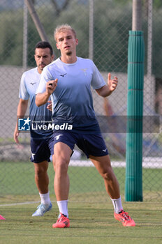 2024-10-02 - Lazio’s Gustav Isaksen during the UEFA Europa League 2024/25 League Phase MD2 training session at the Formello sport centre on October 02, 2024 in Rome, Italy.  Sport - Soccer  - LAZIO CALCIO - PRESS CONFERENCE - UEFA EUROPA LEAGUE - SOCCER