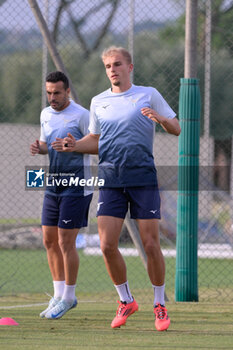 2024-10-02 - Lazio's Gustav Isaksen during the UEFA Europa League 2024/25 League Phase MD2 training session at the Formello sport centre on October 02, 2024 in Rome, Italy.  Sport - Soccer  - LAZIO CALCIO - PRESS CONFERENCE - UEFA EUROPA LEAGUE - SOCCER